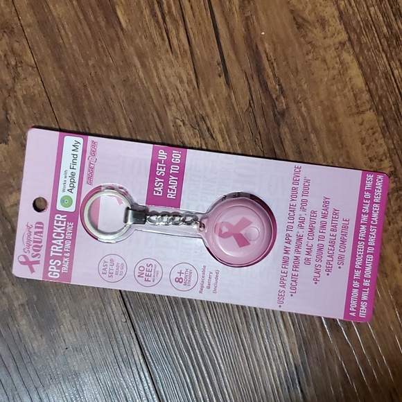 New Breast Cancer Suport Squad "Apple Find My" GPS Tracker Track & Find Device - Picture 1 of 5
